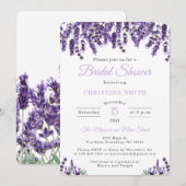 Lavender Bridal Shower Invitations Kaart (Voorkant / Achterkant)