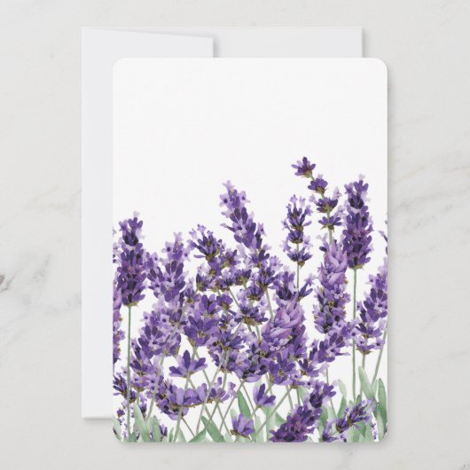 Lavender Bridal Shower Invitations Kaart (Achterkant)