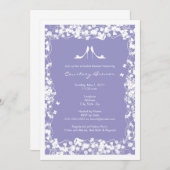Lavender Bridal Shower Invitations - Moderne Kaart (Voorkant / Achterkant)