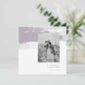 Lavender Bride Photo Square Vrijgezellenfeest Kaart (Staand voorkant)