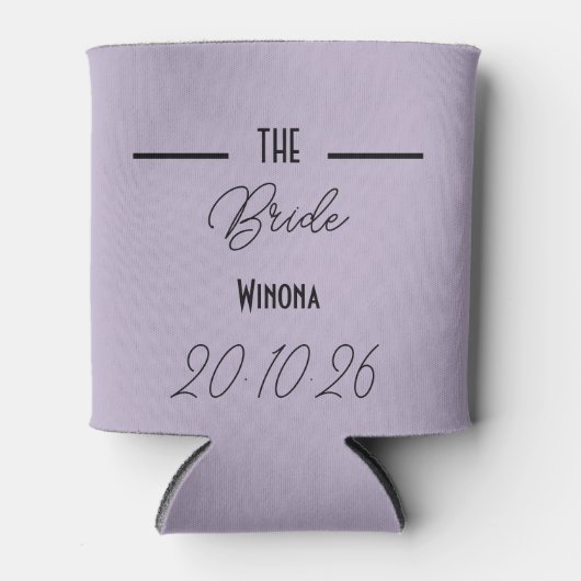 Lavender Bride Wedding Can Cooler (Voorkant)