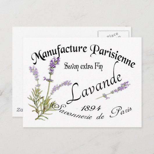 lavender briefkaart (Voorkant / Achterkant)