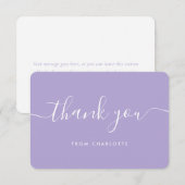 Lavender bruiloft feest verjaardag bedankkaart (Voorkant / Achterkant)