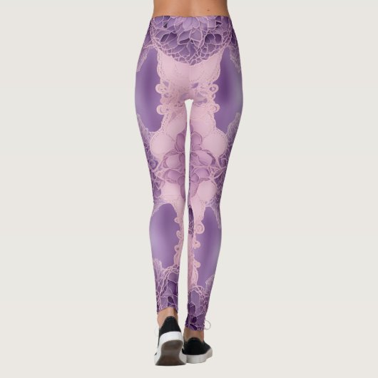 Lavender Bubblegum AI art Leggings (Achterkant)