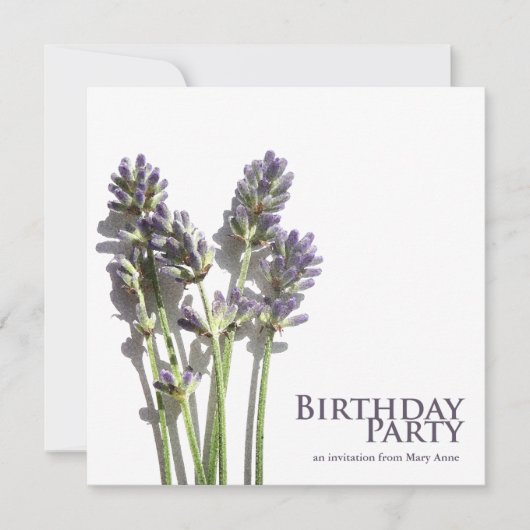 Lavender Bunch | Uitnodigingen van de verjaardag (Voorkant)