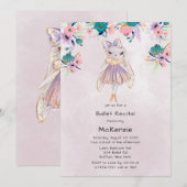 Lavender Bunny Rabbit Ballerina Ballet Overweging Kaart (Voorkant / Achterkant)