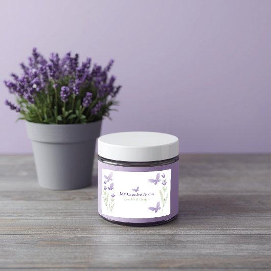 Lavender Business Branding Voedselcontainer Etiket