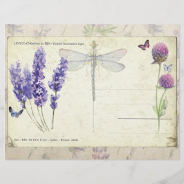 Lavender & Butterflies Briefkaart Papier