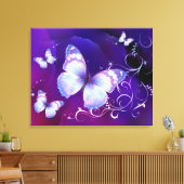 Lavender Butterflies Canvas (Insitu (Woonkamer))