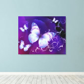 Lavender Butterflies Canvas (Insitu (Houten vloer))