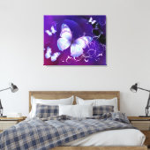 Lavender Butterflies Canvas (Insitu (Slaapkamer))