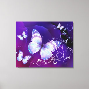 Lavender Butterflies Canvas Afdruk
