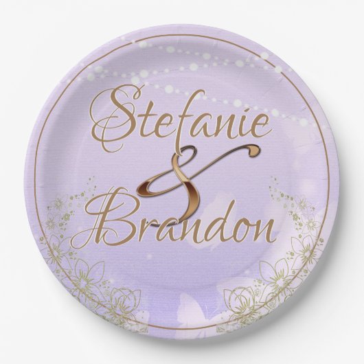 Lavender Butterflies Papieren Bordje (Voorkant)