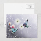 Lavender Butterfly Abstract Briefkaart (Voorkant / Achterkant)