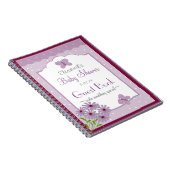 Lavender Butterfly Baby shower Guest Book- Notitieboek (Rechterzijde)