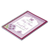 Lavender Butterfly Baby shower Guest Book- Notitieboek (Linkerzijde)
