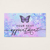 lavender butterfly faux glitter - kaart (Voorkant)