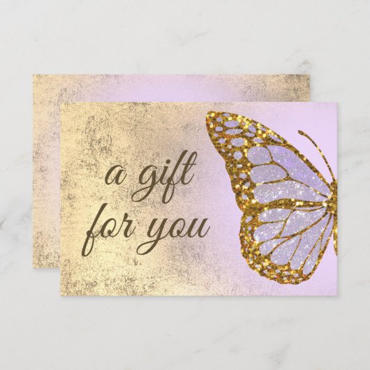 lavender butterfly gift (Voorkant / Achterkant)
