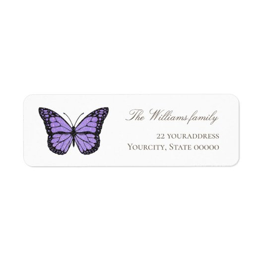 lavender butterfly label (Voorkant)