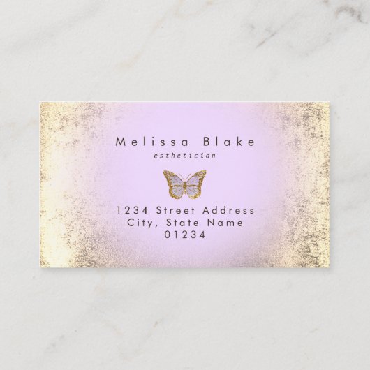 lavender butterfly logo visitekaartje (Achterkant)