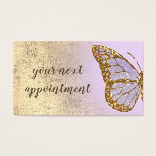 lavender butterfly - ontwerpkaart visitekaartje (Voorkant)