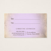 lavender butterfly - ontwerpkaart visitekaartje (Achterkant)