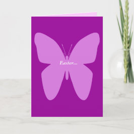 Lavender Butterfly-paaskaart Feestdagen Kaart