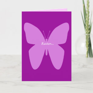 Lavender Butterfly-paaskaart Feestdagen Kaart