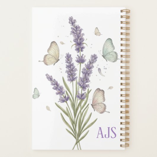 Lavender & Butterfly Planner - Elegant & Serene (Achterkant)