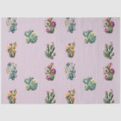 Lavender Cactus Succulent Tropical Tissuepapier (Voorkant)