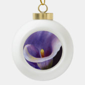 Lavender Calla Lily Keramische Bal Ornament (Voorkant)
