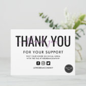 Lavender Calligrafie Hartelijk dank voor het invoe Kaart (Staand voorkant)