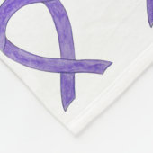 Lavender Cancer Awareness Ribbon Fleece Blanket (Hoek)