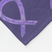 Lavender Cancer Awareness Ribbon Fleece Blanket (Hoek)
