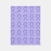 Lavender Cancer Awareness Ribbon Fleece Blankets (Voorkant)