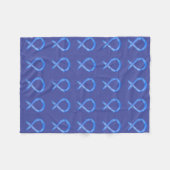 Lavender Cancer Awareness Ribbon Fleece Blankets (Voorkant (Horizontaal))
