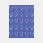Lavender Cancer Awareness Ribbon Fleece Blankets (Voorkant)