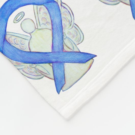 Lavender Cancer Awareness Ribbon Fleece Blankets Deken (Hoek)