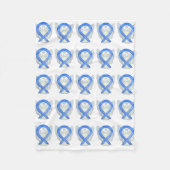 Lavender Cancer Awareness Ribbon Fleece Blankets Deken (Voorkant)