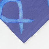 Lavender Cancer Awareness Ribbon Fleece Blankets Deken (Hoek)