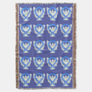 Lavender Cancer Awareness Ribbon Throw Blankets Bl Deken