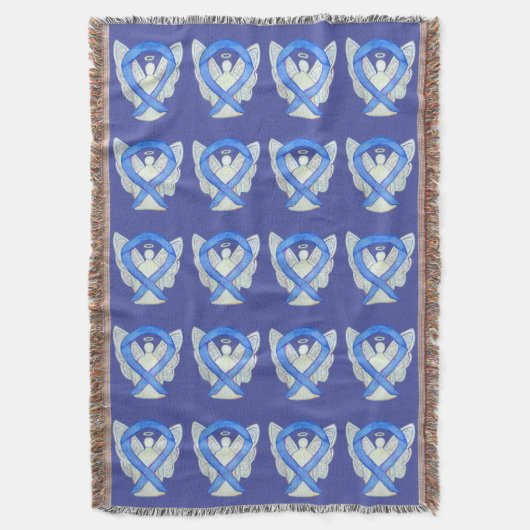 Lavender Cancer Awareness Ribbon Throw Blankets Bl Deken (Voorkant Verticaal)