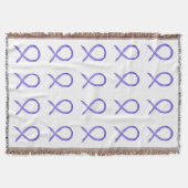 Lavender Cancer Awareness Ribbon Throw Blankets Bl Deken (Voorkant)