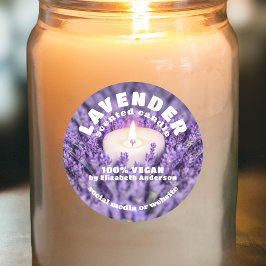 Lavender Candle Ronde Sticker