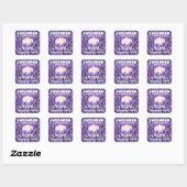 Lavender Candle Square Sticker (Vel)