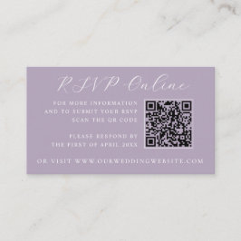 Lavender Castle QR Code Trouwwebsite RSVP Informatiekaartje