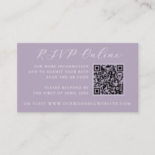 Lavender Castle QR Code Trouwwebsite RSVP Informatiekaartje