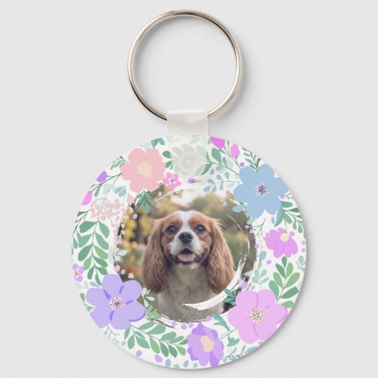 Lavender Cavalier King Charles Spaniel Custom Sleutelhanger (Achterkant)
