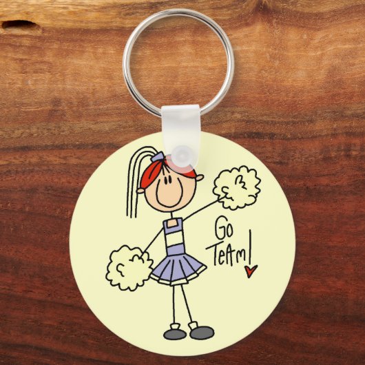 Lavender Cheerleader Tshirts en Gifts Sleutelhanger (Voorkant)