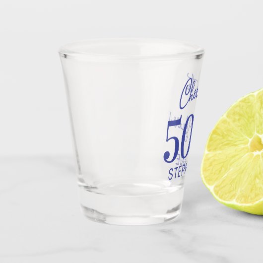 Lavender Cheers to 50 Years 50th Birthday Party Shot Glas (Links)